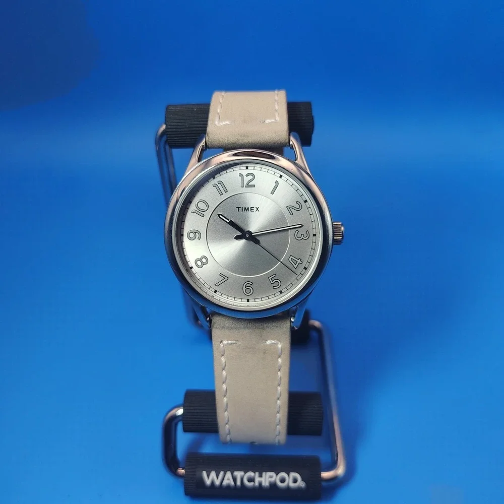 2020 Timex Elegance 35mm‎ Women's Quartz Watch Silver Dial Fully Restored